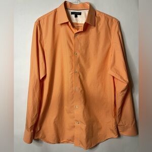 Banana Republic Men's Orange Non-Iron Slim Fit Button Down Shirt Size Large